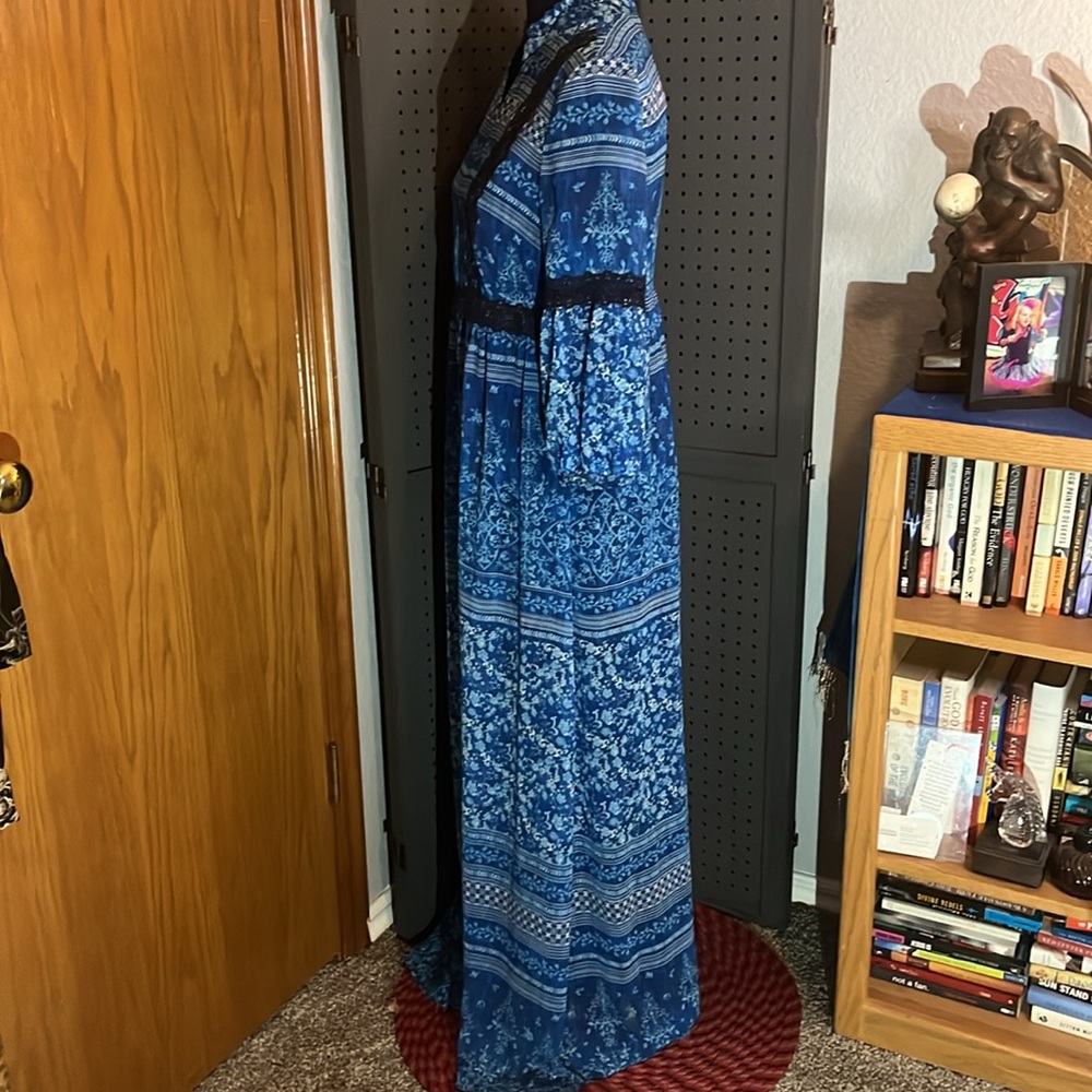 Karl Lagerfled Diffusion Line Polyester Peasant S… - image 4